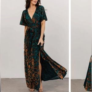 Baltic Born Uma Velvet Maxi Dress SIZE LARGE